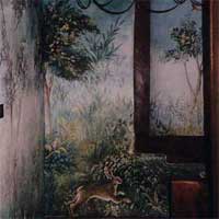 Mural of garden, Llanfethryn